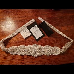 Justin Alexander crystal embellished belt